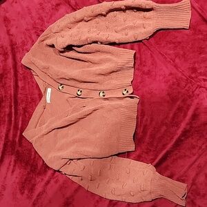 Croptop sweater cardigan orange